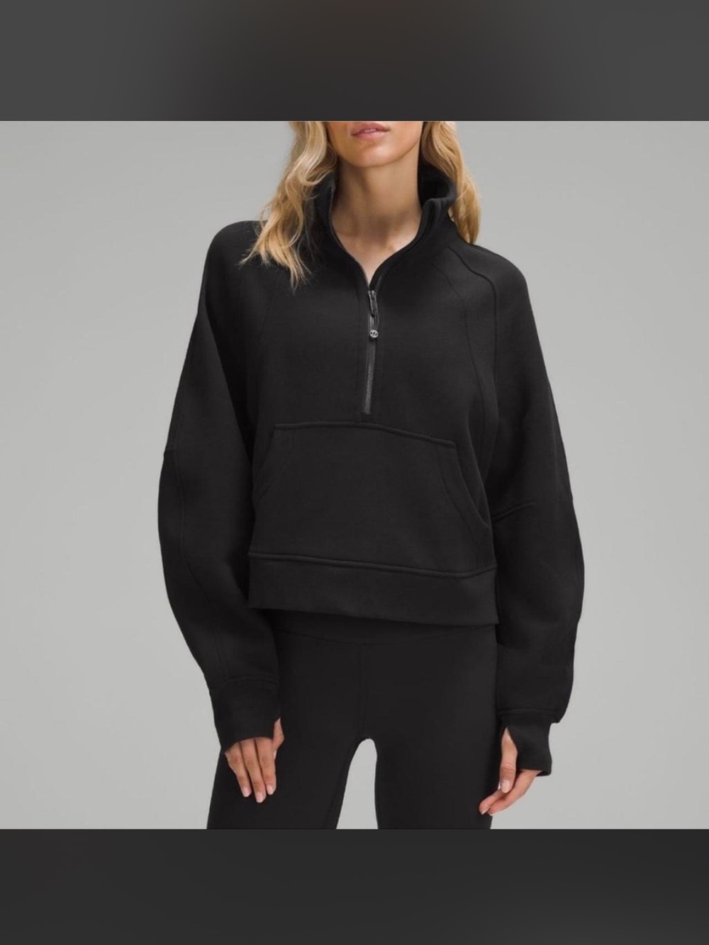 black cropped lululemon scuba